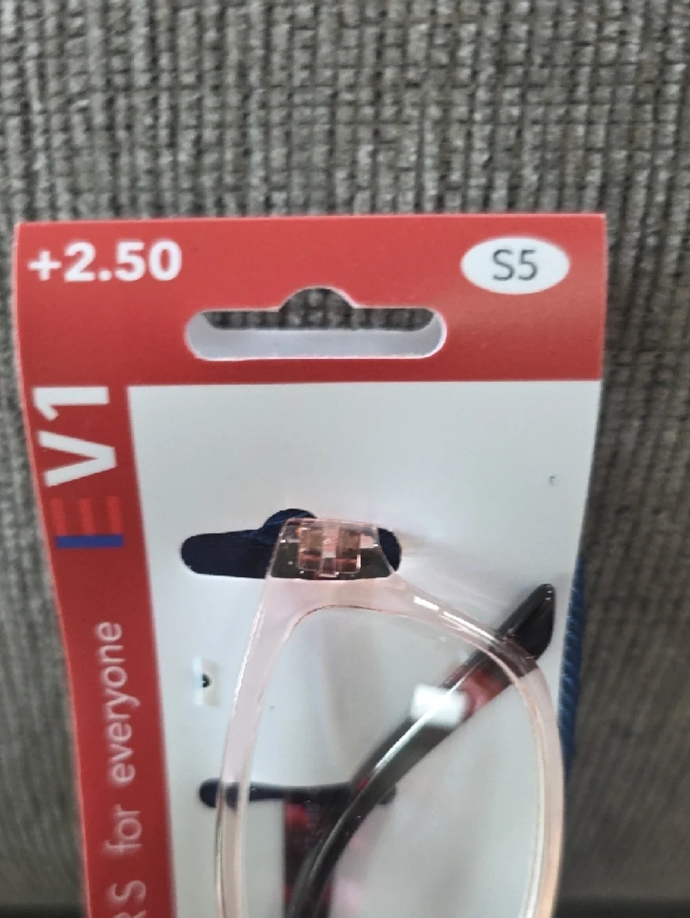 EV1 Clear Pink Readers (2 Pack) +2.50 Strength, New, Womens